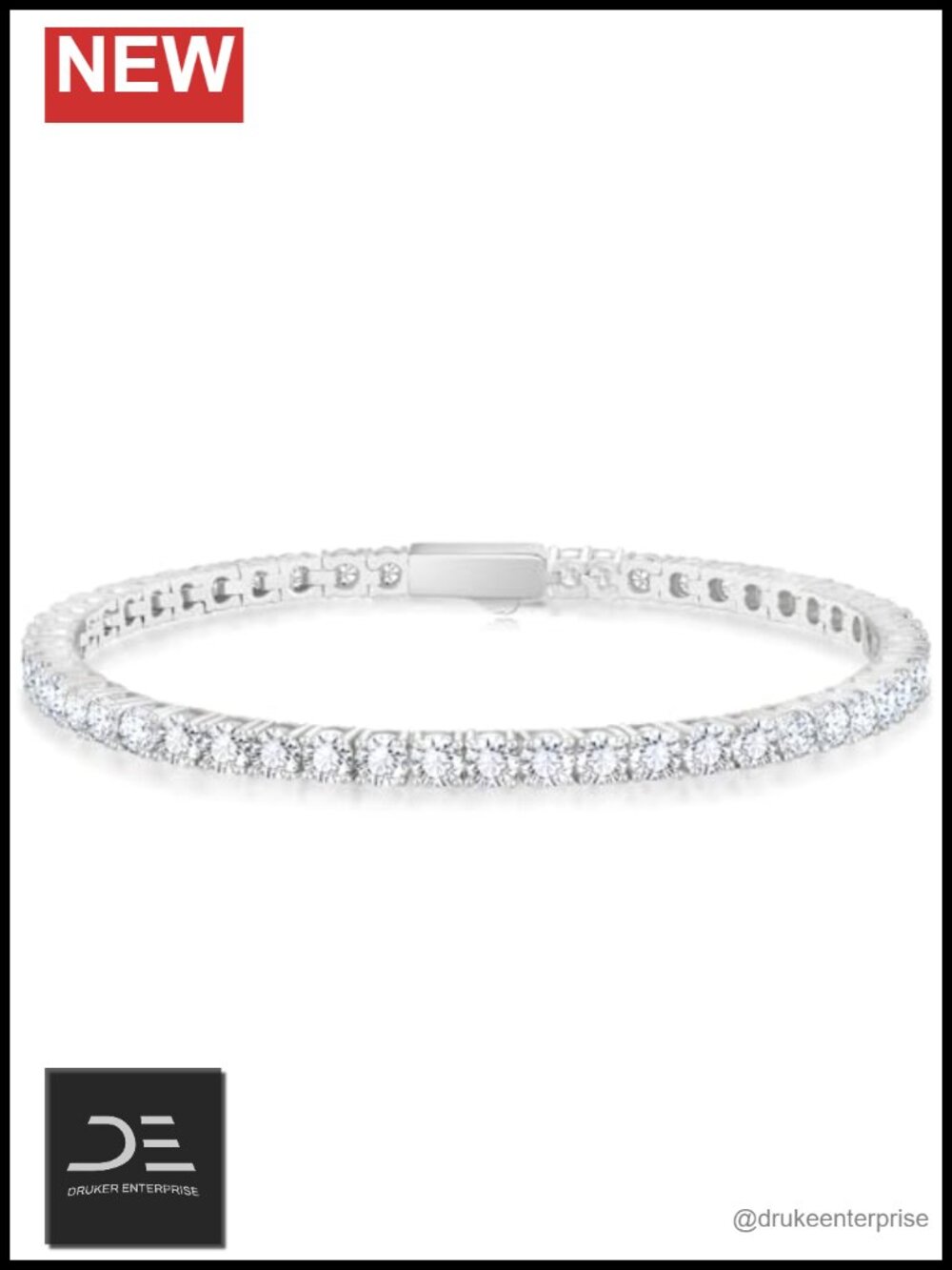 14K Gold Plated Tennis Bracelet with 5A CZ Stones Hypoallergenic for Women Men